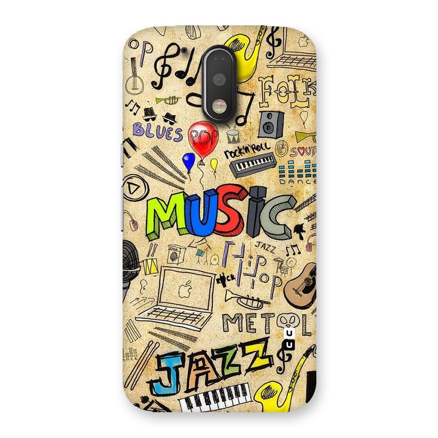 Music Pattern Back Case for Motorola Moto G4 Plus