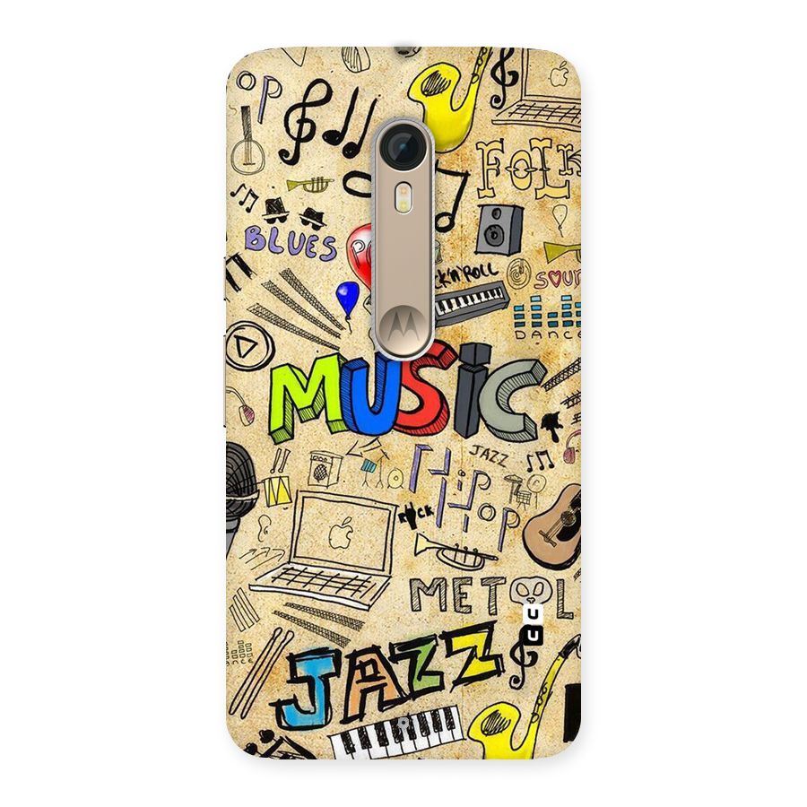Music Pattern Back Case for Motorola Moto X Style
