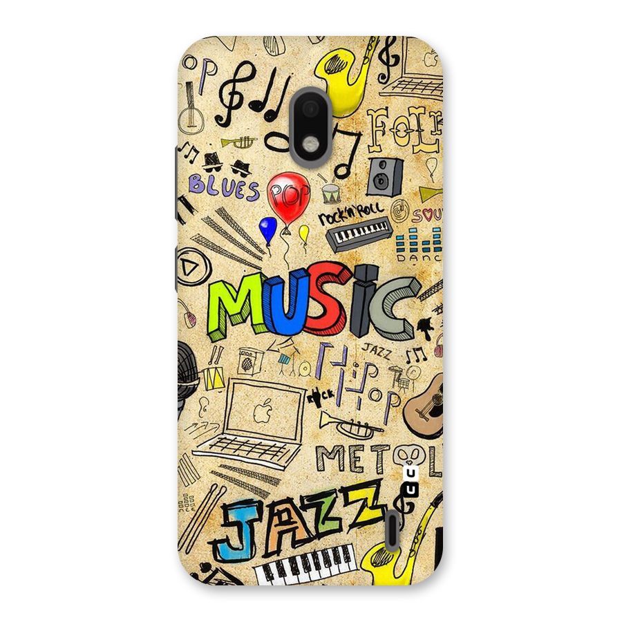Music Pattern Back Case for Nokia 2.2