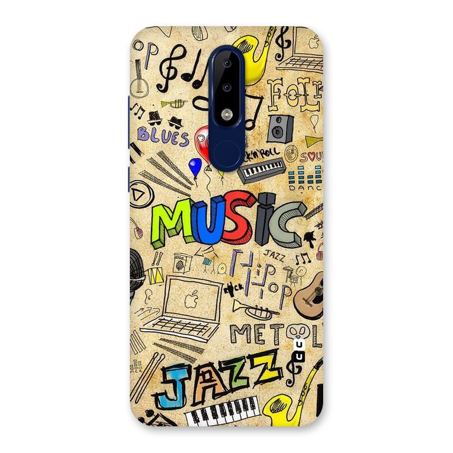Music Pattern Back Case for Nokia 5.1 Plus