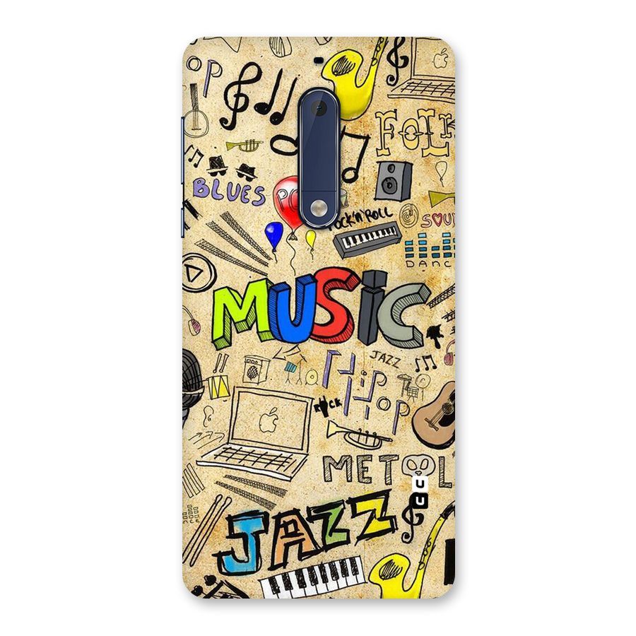 Music Pattern Back Case for Nokia 5