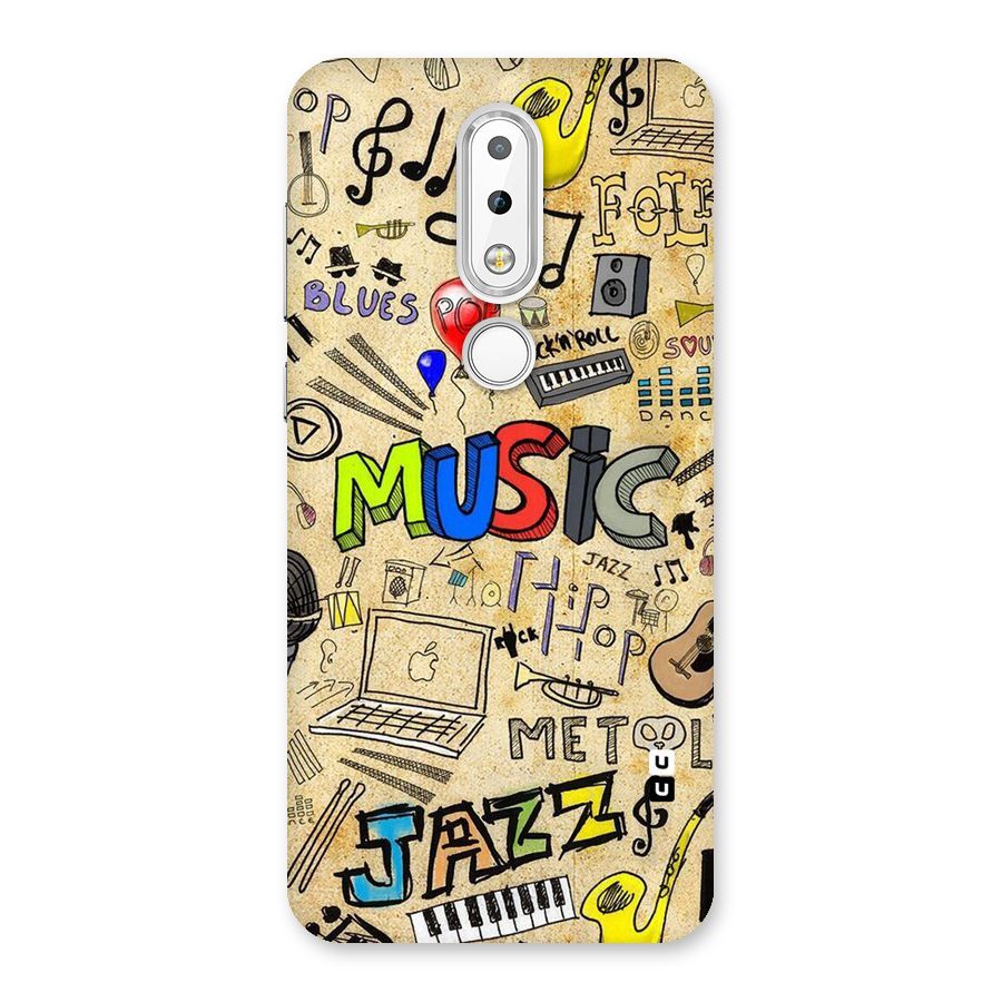 Music Pattern Back Case for Nokia 6.1 Plus