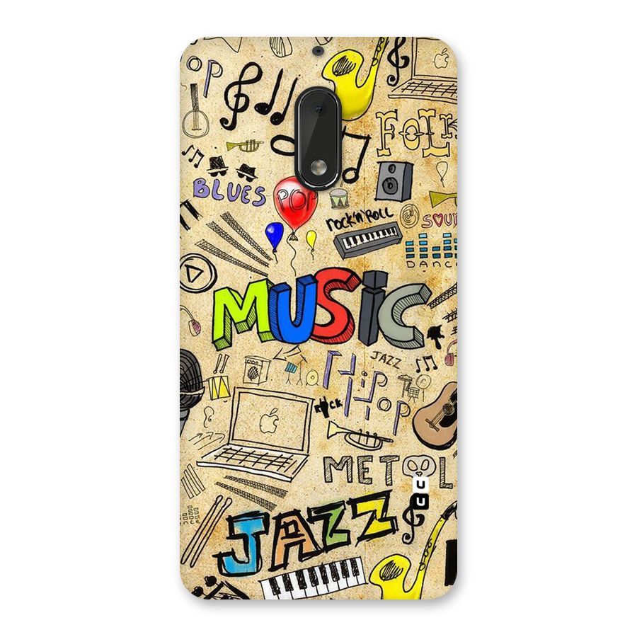 Music Pattern Back Case for Nokia 6