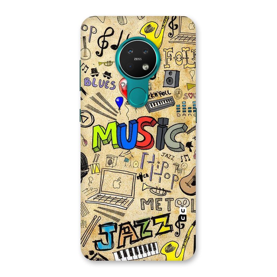 Music Pattern Back Case for Nokia 7.2