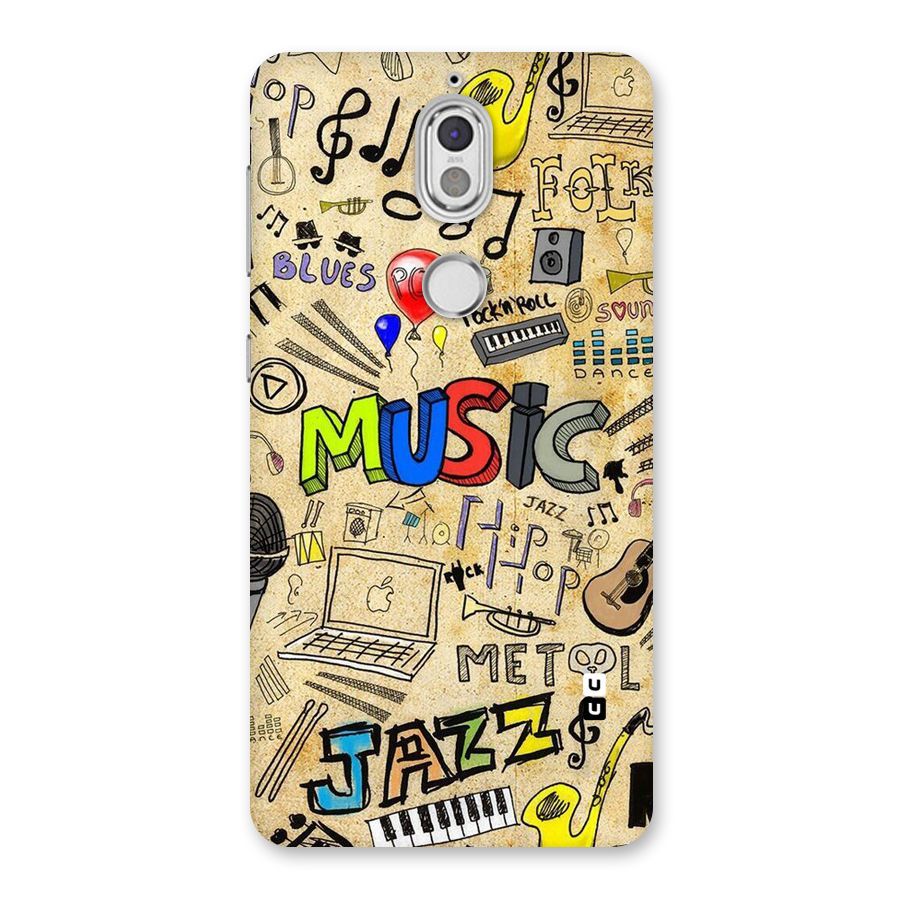 Music Pattern Back Case for Nokia 7