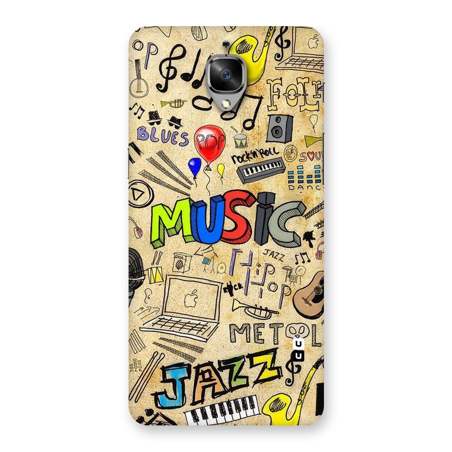 Music Pattern Back Case for OnePlus 3T