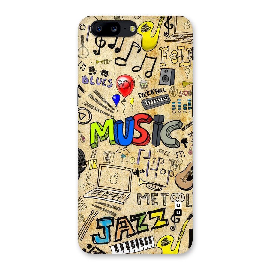 Music Pattern Back Case for OnePlus 5