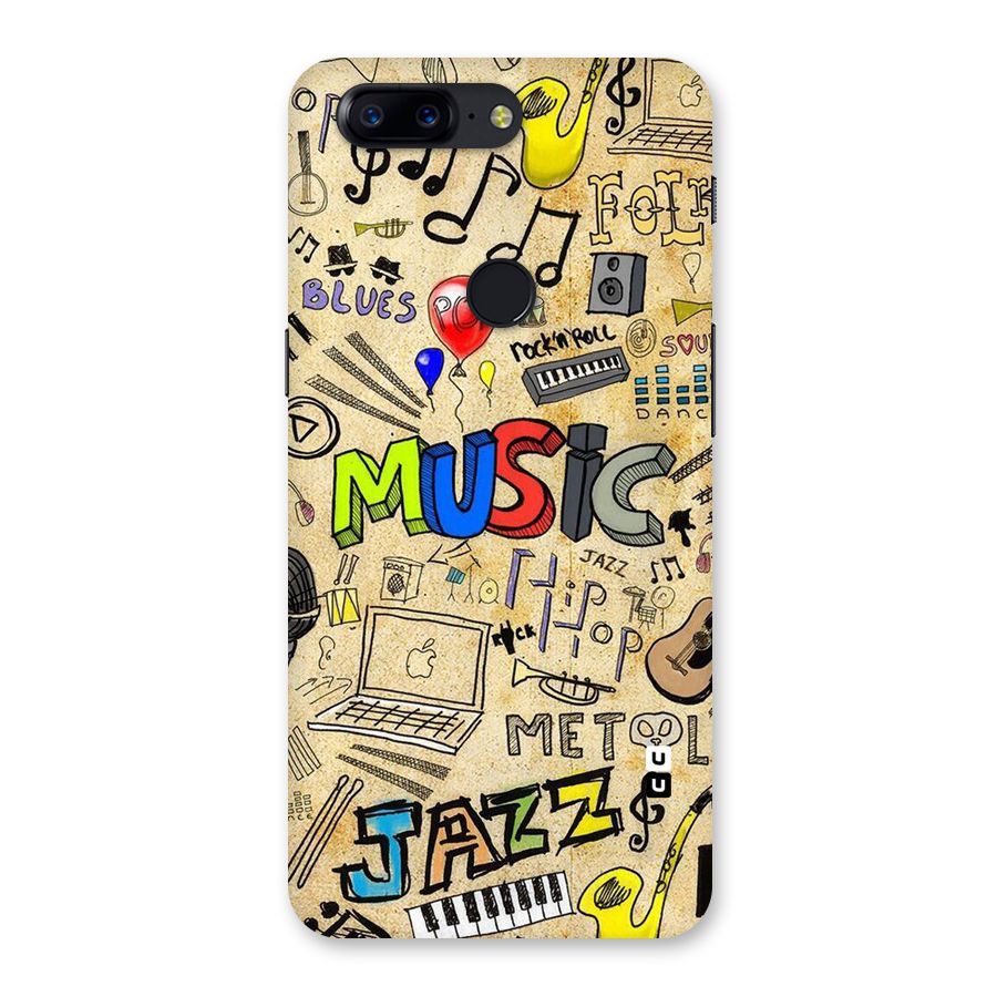 Music Pattern Back Case for OnePlus 5T