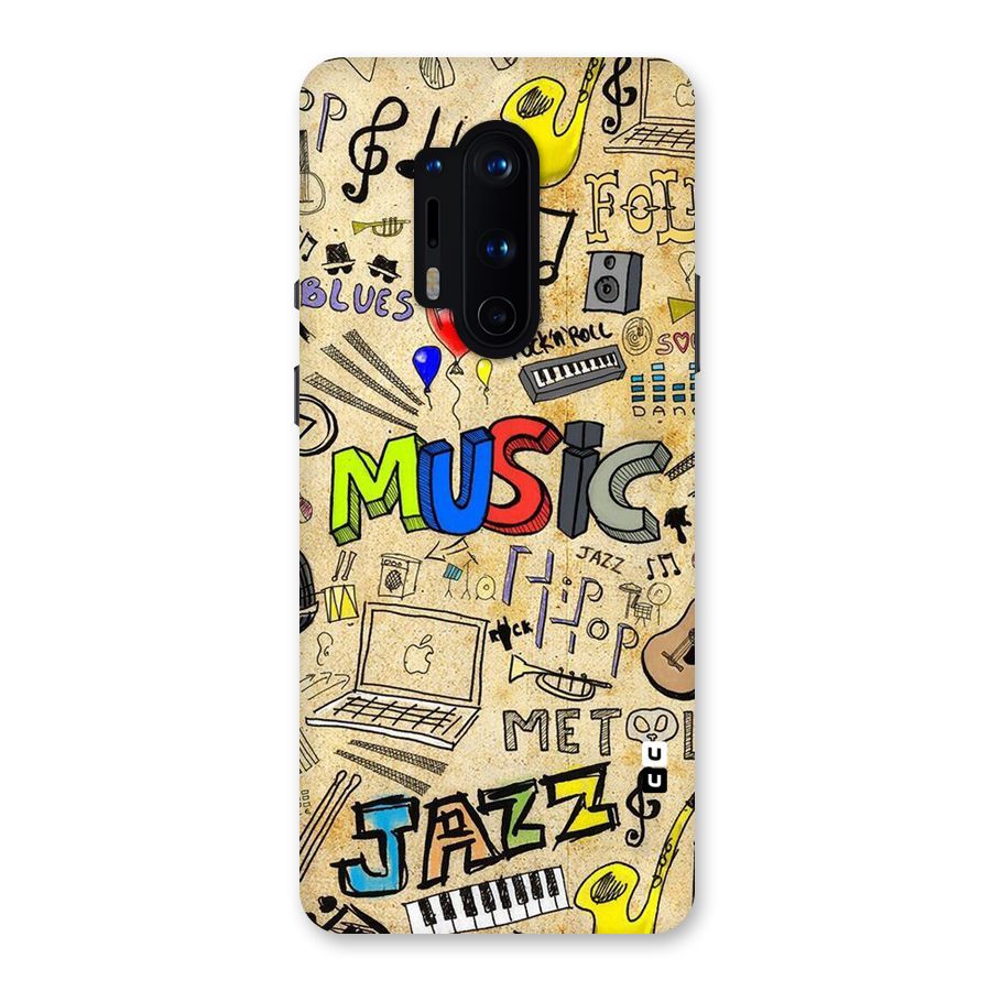 Music Pattern Back Case for OnePlus 8 Pro