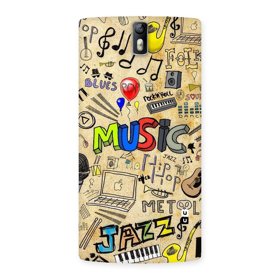Music Pattern Back Case for One Plus One