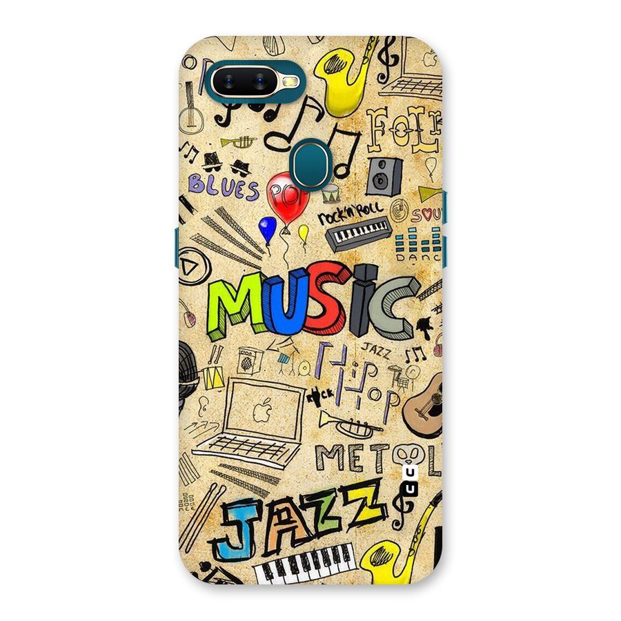Music Pattern Back Case for Oppo A11k