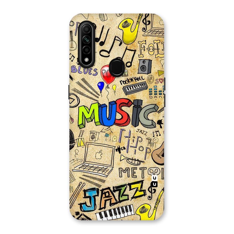 Music Pattern Back Case for Oppo A31