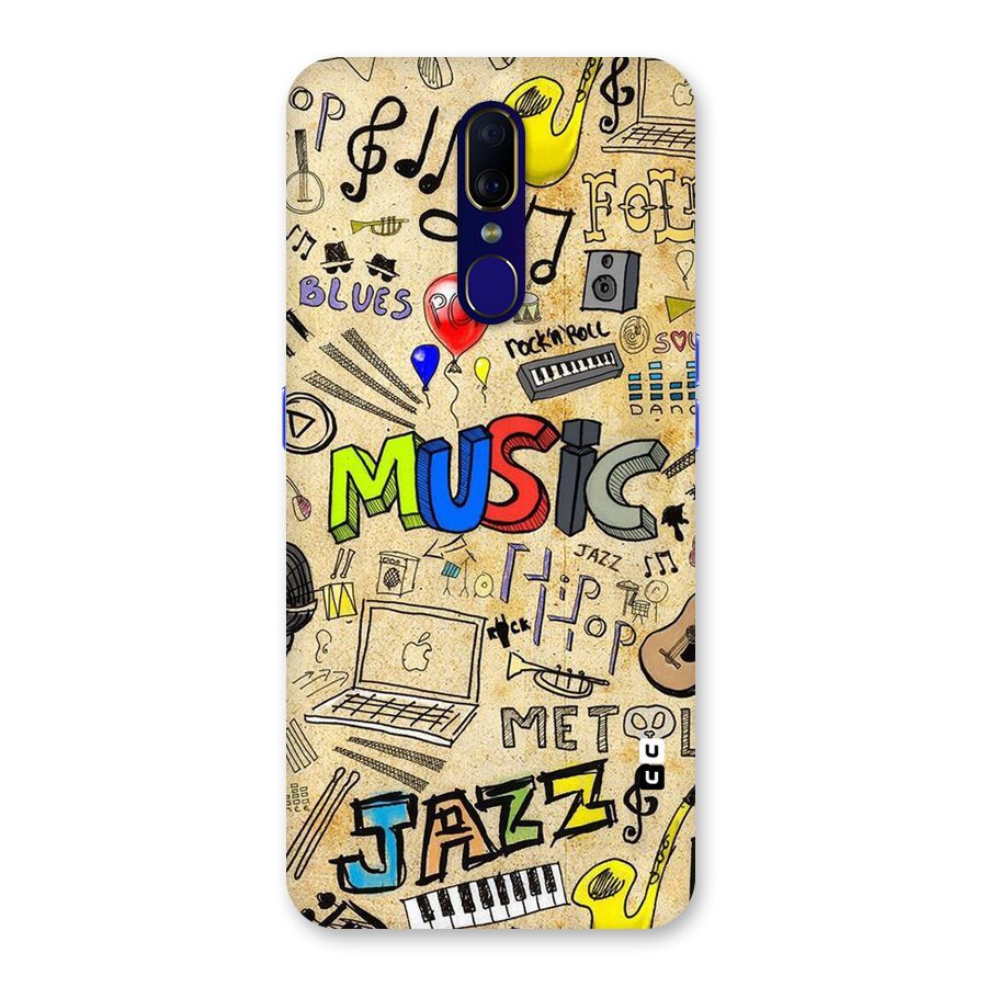 Music Pattern Back Case for Oppo A9