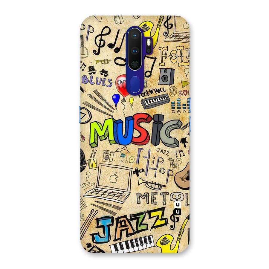 Music Pattern Back Case for Oppo A9 (2020)