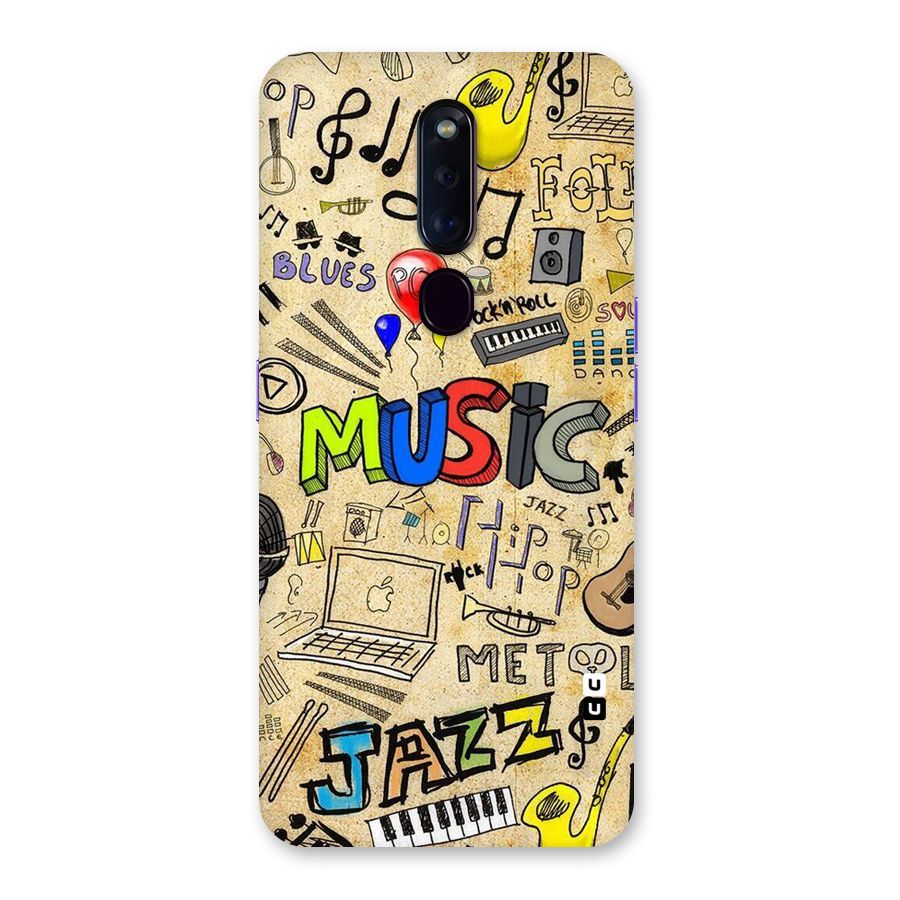 Music Pattern Back Case for Oppo F11 Pro