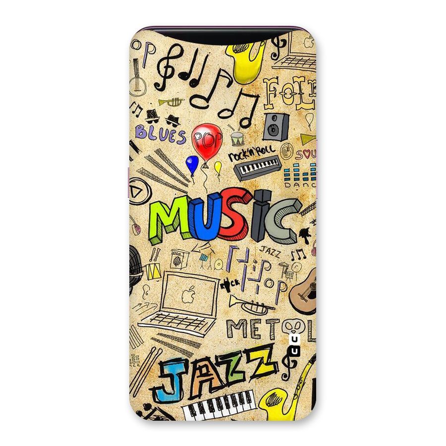 Music Pattern Back Case for Oppo Find X