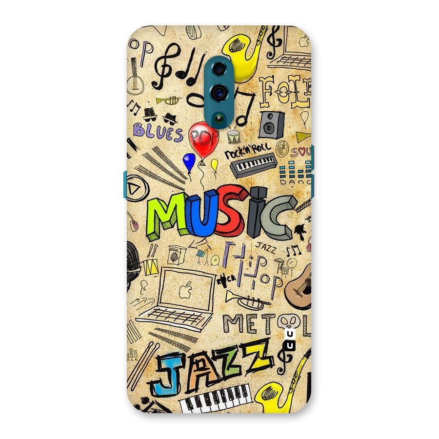 Music Pattern Back Case for Oppo Reno