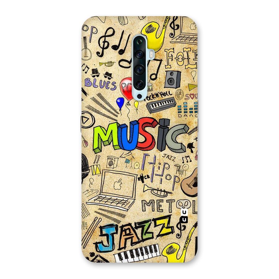 Music Pattern Back Case for Oppo Reno2 Z