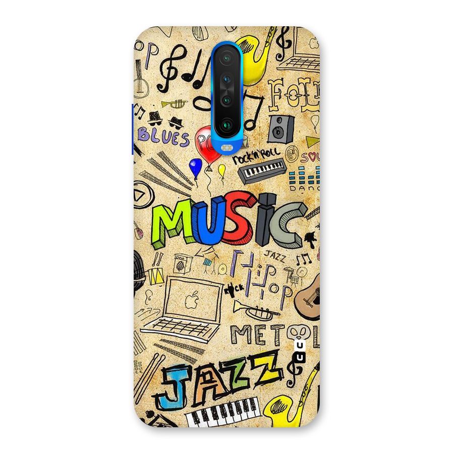 Music Pattern Back Case for Poco X2