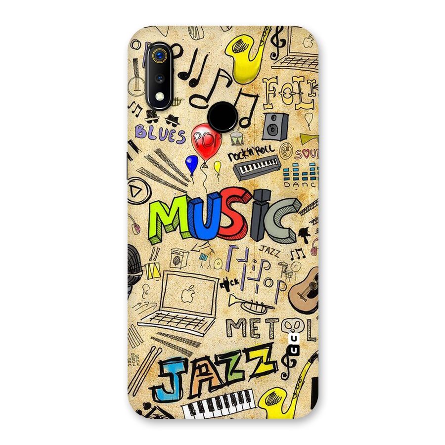 Music Pattern Back Case for Realme 3