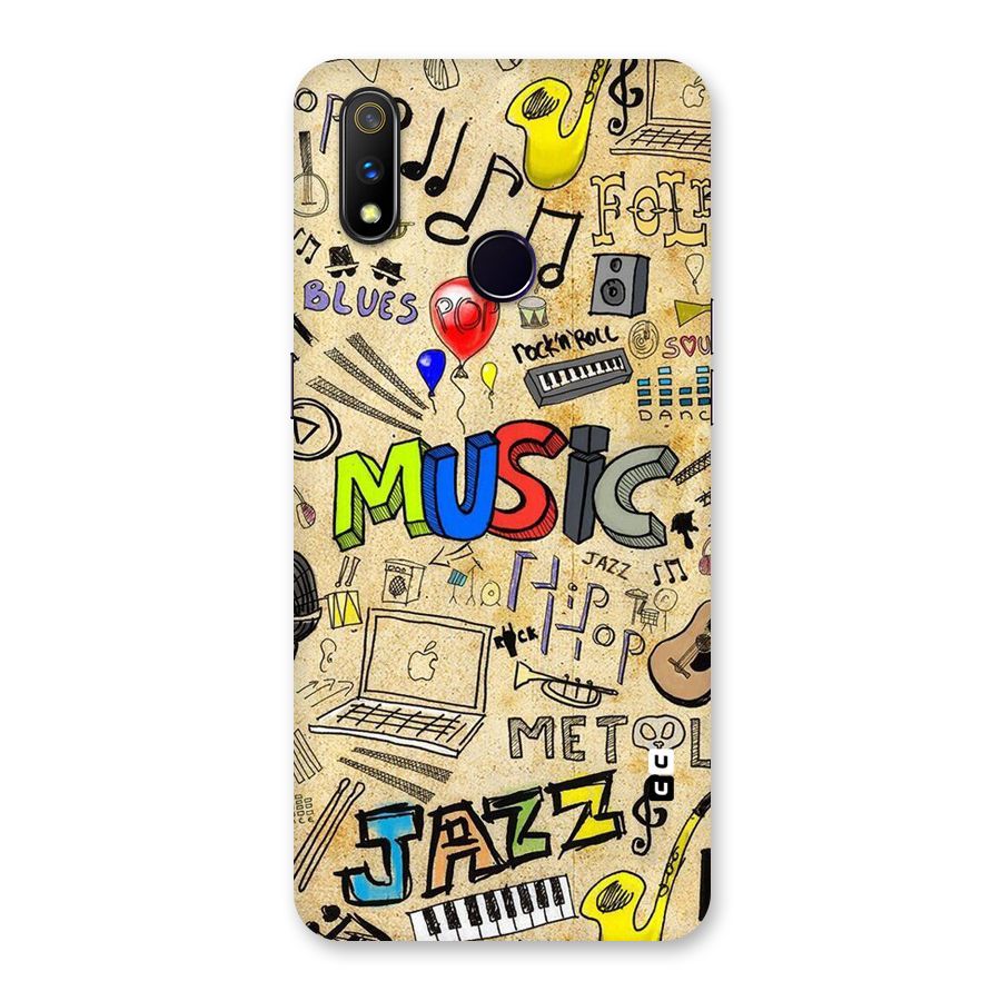 Music Pattern Back Case for Realme 3 Pro
