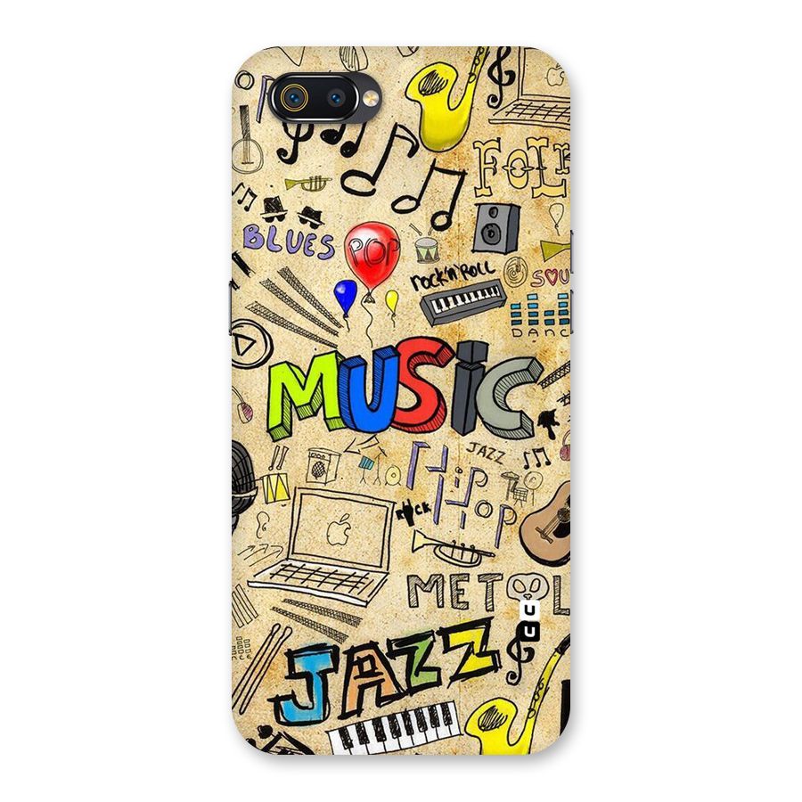 Music Pattern Back Case for Realme C2