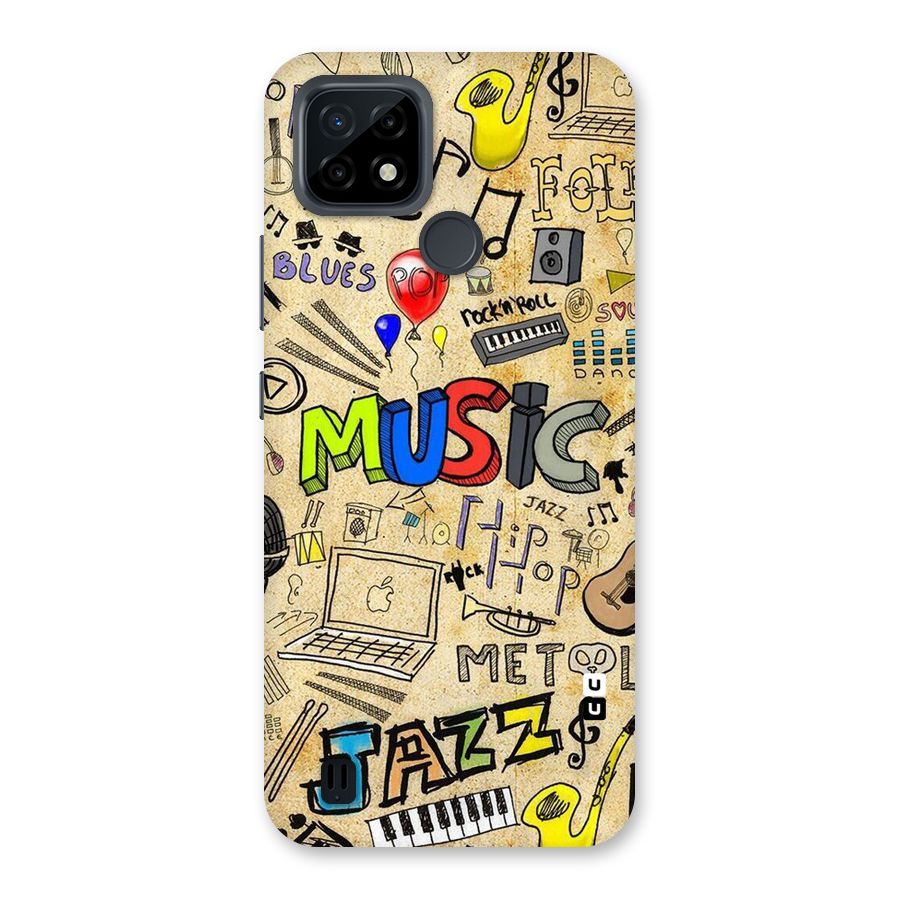 Music Pattern Back Case for Realme C21