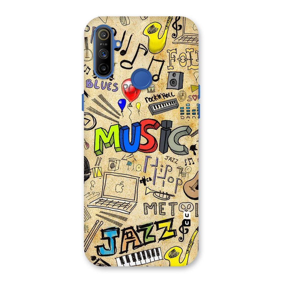 Music Pattern Back Case for Realme Narzo 10A