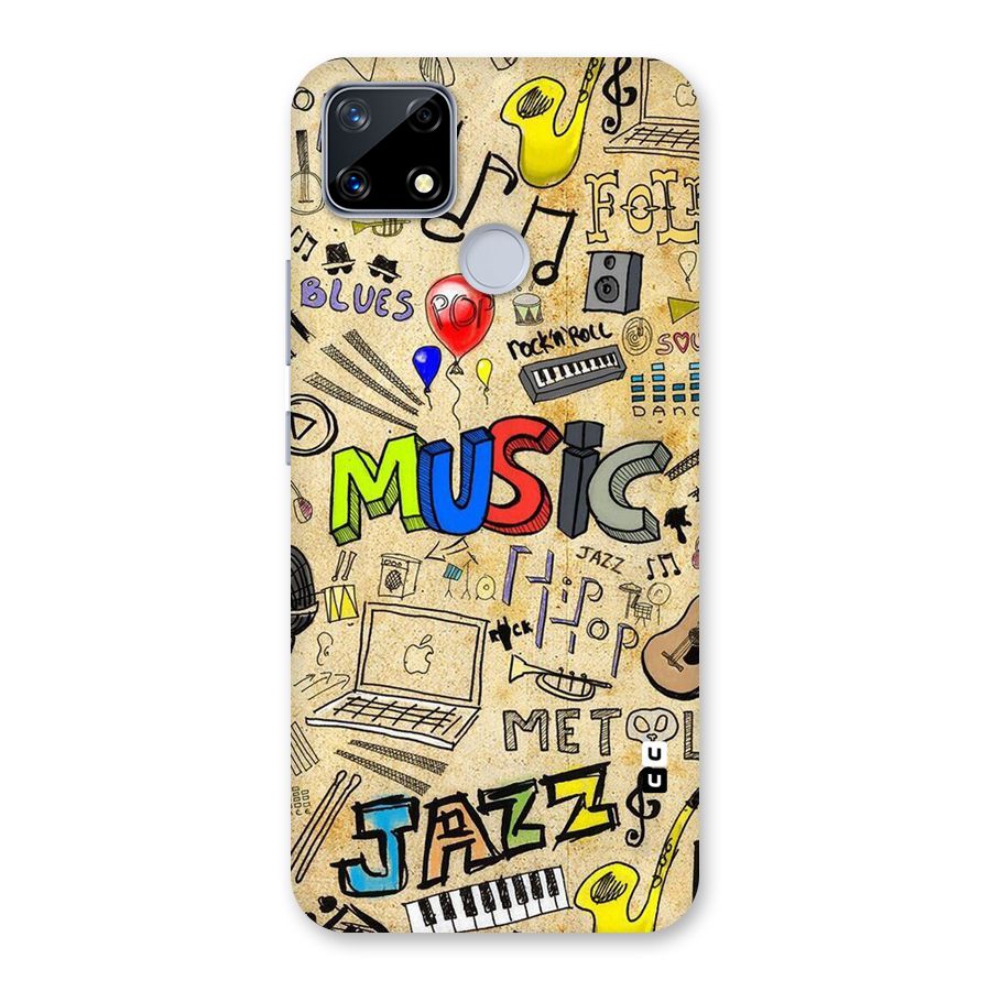 Music Pattern Back Case for Realme Narzo 20