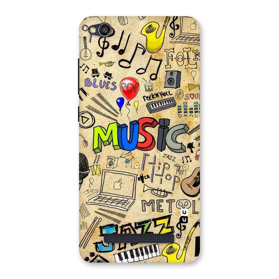 Music Pattern Back Case for Redmi 4A