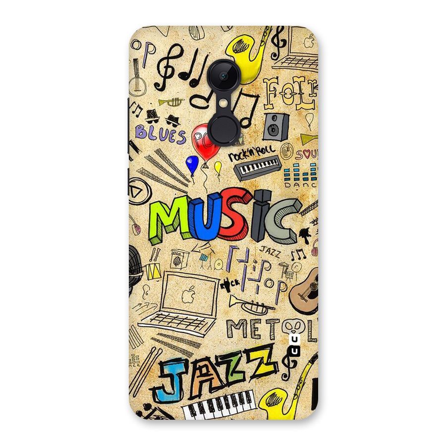 Music Pattern Back Case for Redmi 5