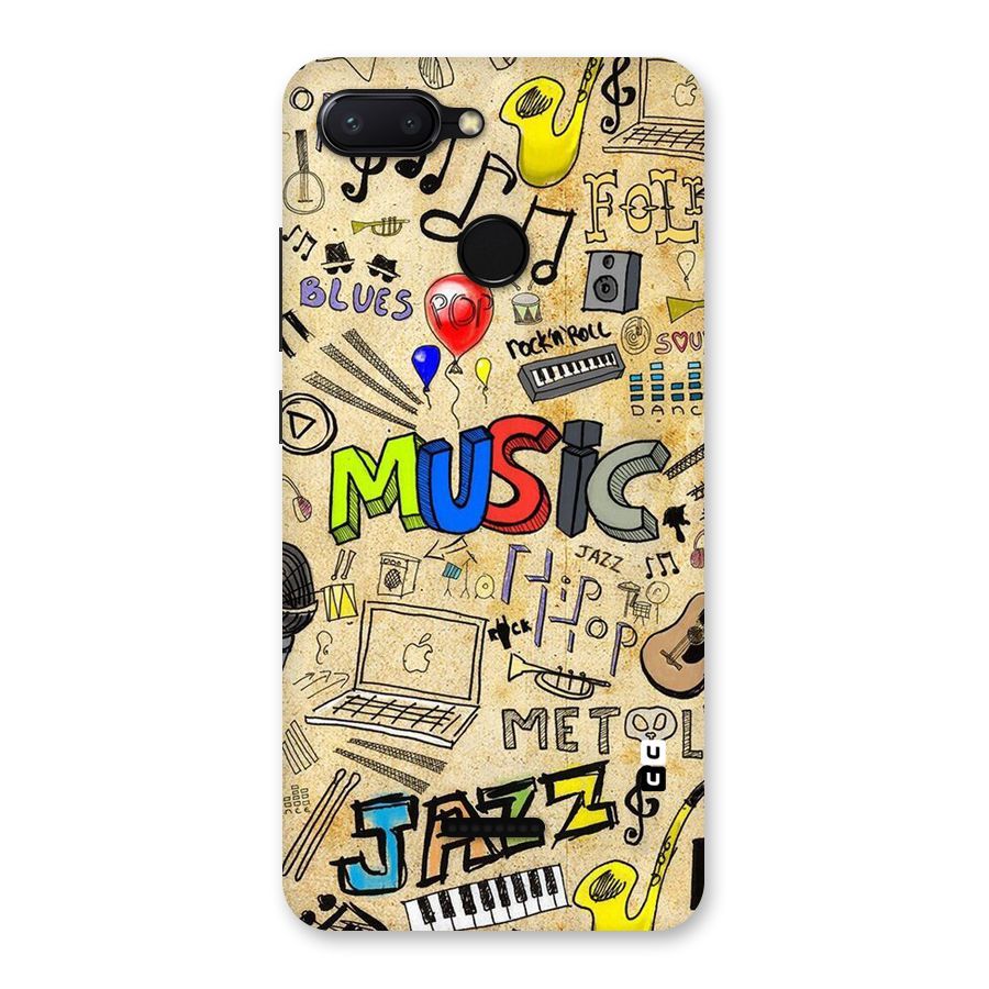 Music Pattern Back Case for Redmi 6