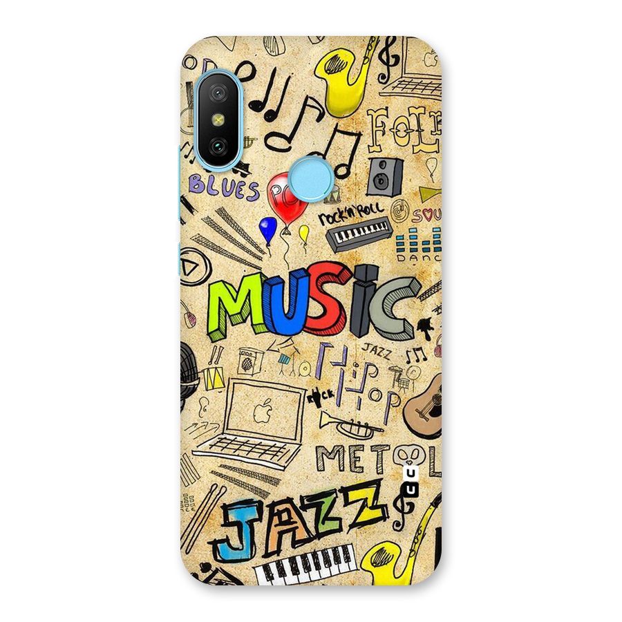Music Pattern Back Case for Redmi 6 Pro