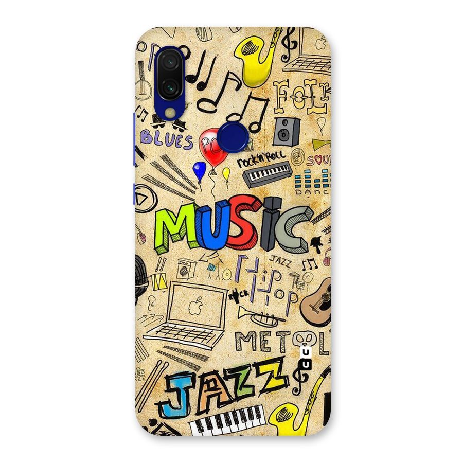 Music Pattern Back Case for Redmi 7