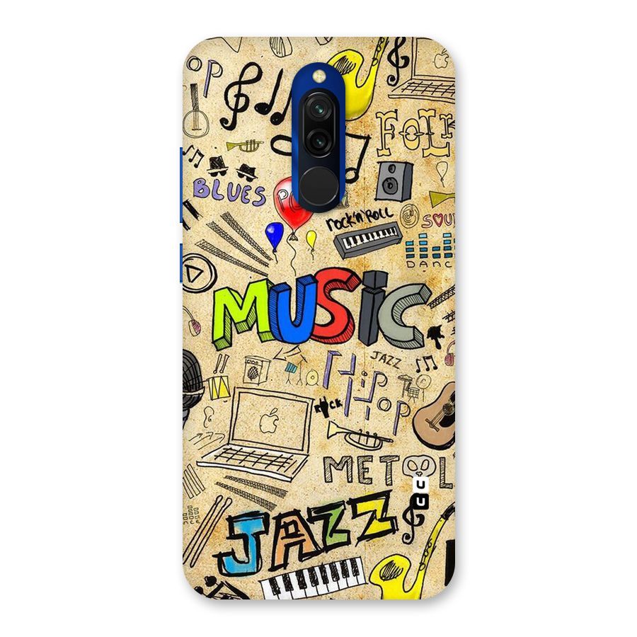 Music Pattern Back Case for Redmi 8