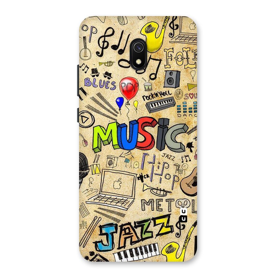 Music Pattern Back Case for Redmi 8A