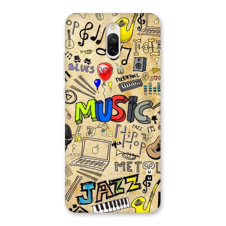 Music Pattern Back Case for Redmi 8A Dual
