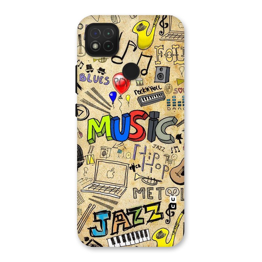Music Pattern Back Case for Redmi 9