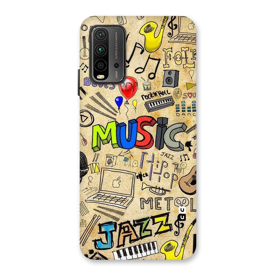 Music Pattern Back Case for Redmi 9 Power