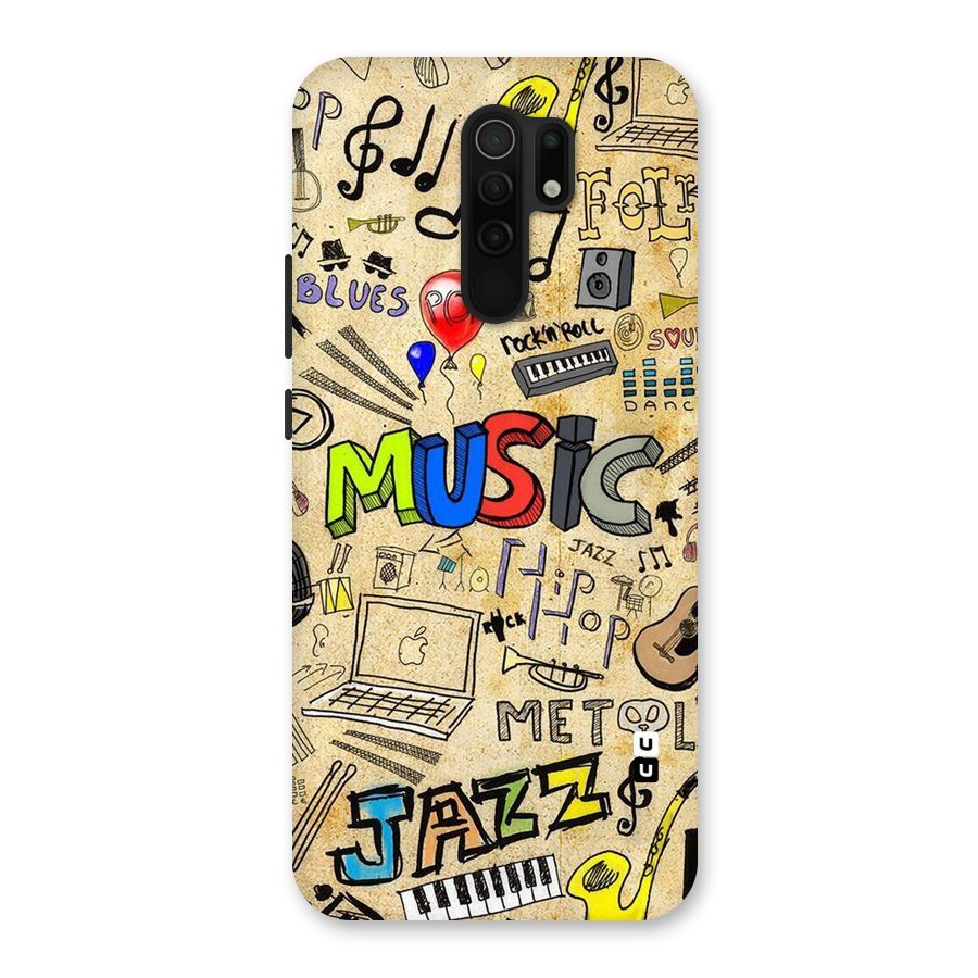 Music Pattern Back Case for Redmi 9 Prime