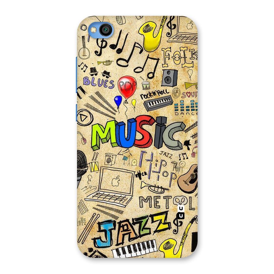 Music Pattern Back Case for Redmi Go
