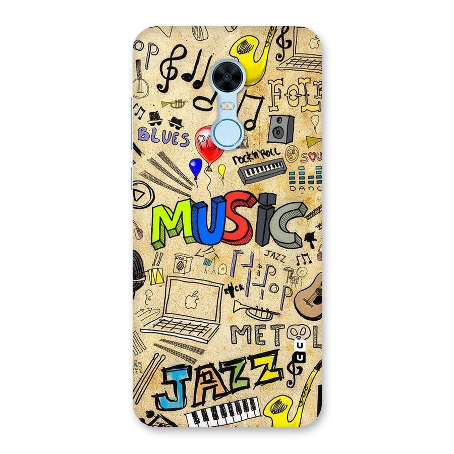 Music Pattern Back Case for Redmi Note 5