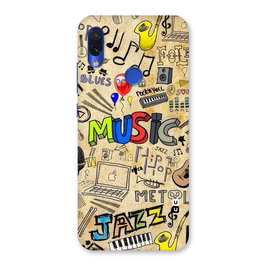 Music Pattern Back Case for Redmi Note 7