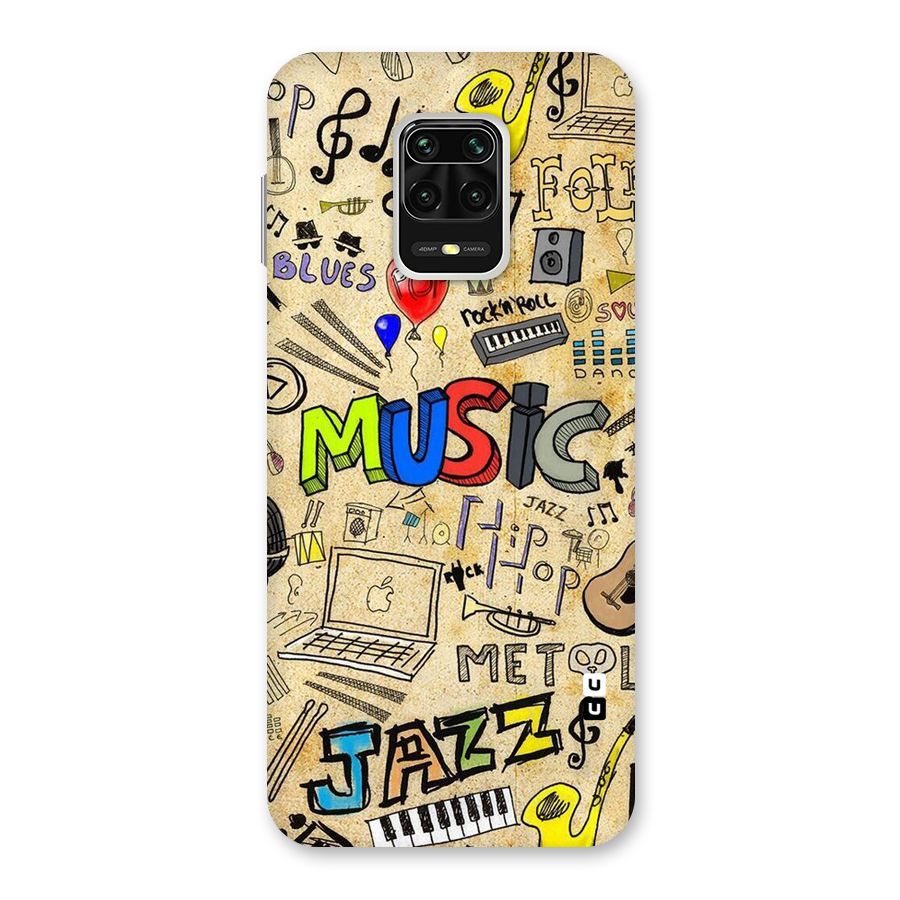 Music Pattern Back Case for Redmi Note 9 Pro Max