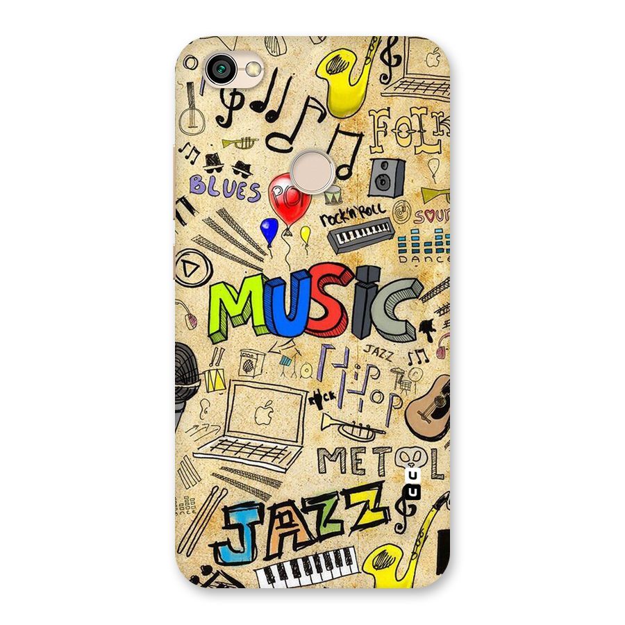 Music Pattern Back Case for Redmi Y1 2017