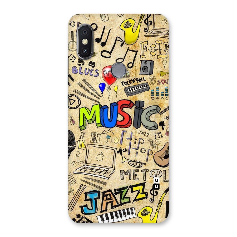 Music Pattern Back Case for Redmi Y2