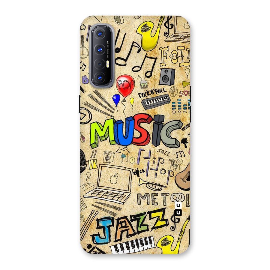 Music Pattern Back Case for Reno3 Pro