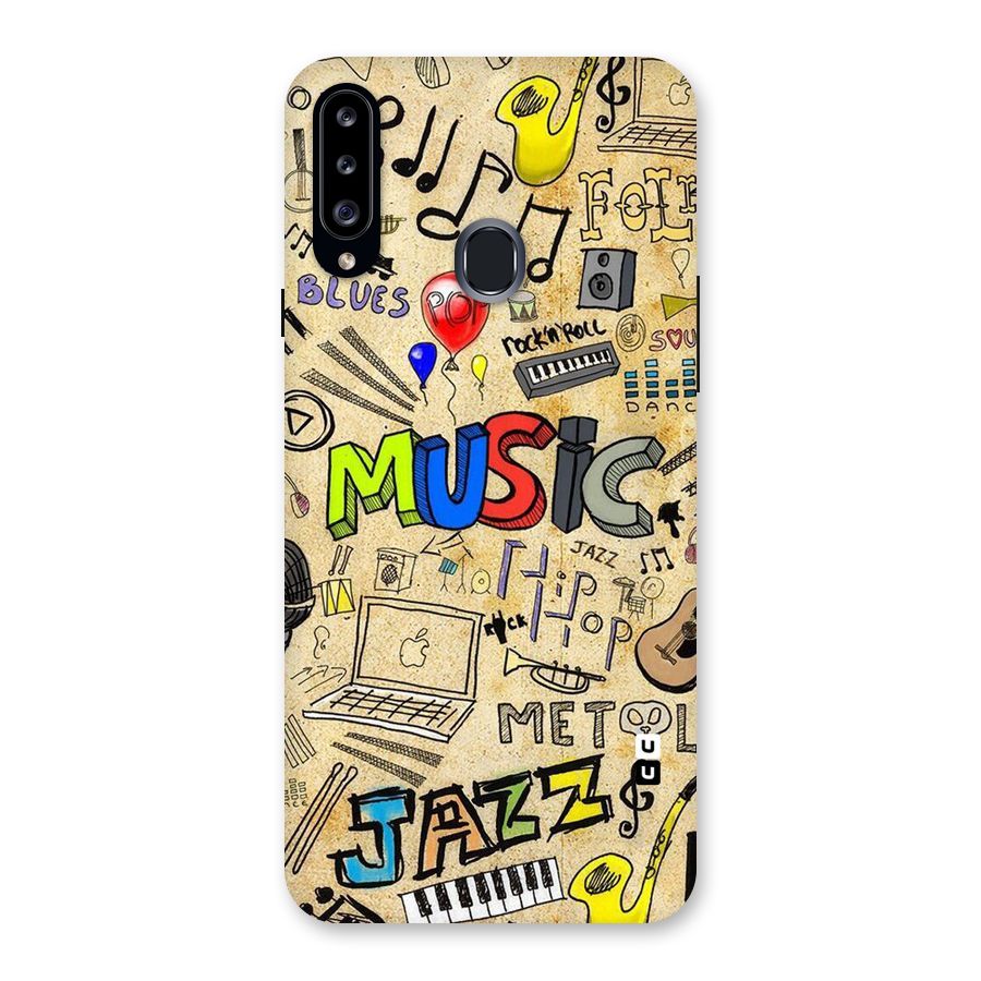 Music Pattern Back Case for Samsung Galaxy A20s