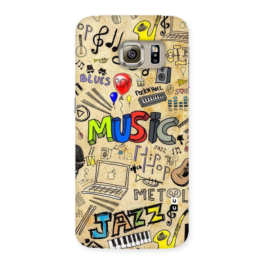 Music Pattern Back Case for Samsung Galaxy S6 Edge