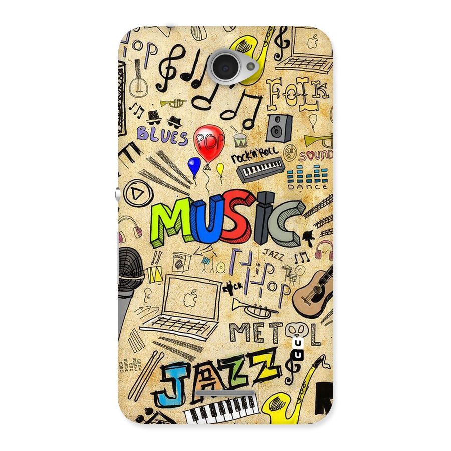 Music Pattern Back Case for Sony Xperia E4